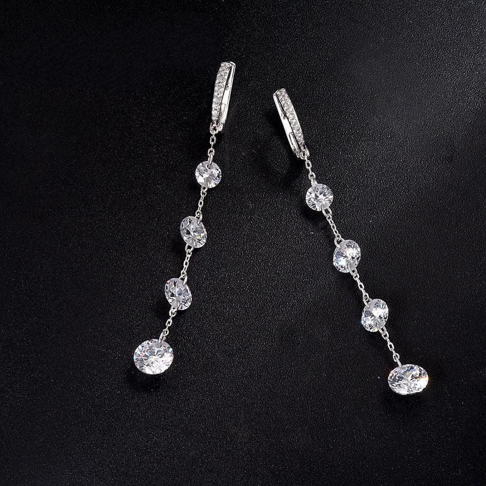 Quartz Oval Chain Drop Earring – Joey J. Jewelry