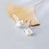 Textured Leaf Pearl Earrings - Blinglane