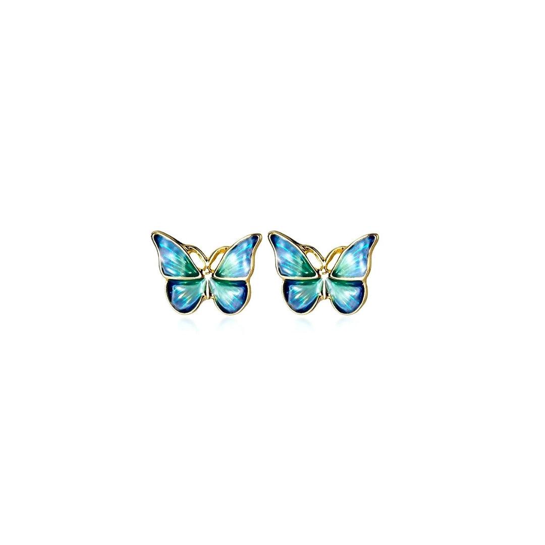 Buy 14K Cubic Zirconia Butterfly Gold Stud Earrings 485DA399 Online From  Vaibhav Jewellers